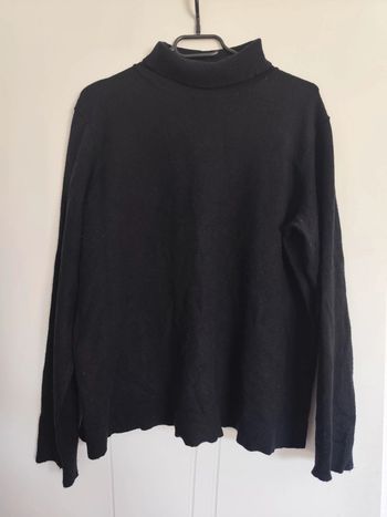 Pull col roulé noir
