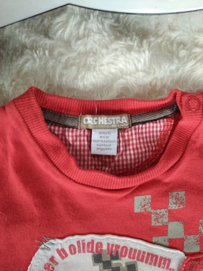 Tee shirt chemise manches longues Garçon 18 mois Orchestra 100% coton course de voitures - photo numéro 6