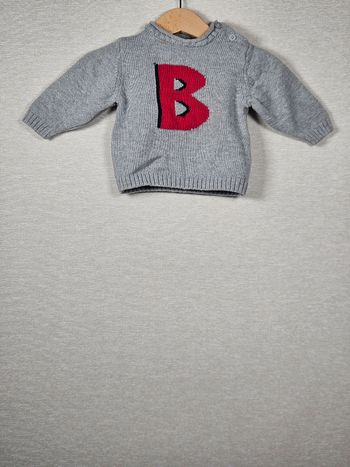 Pull en maille gris tex 3 mois 