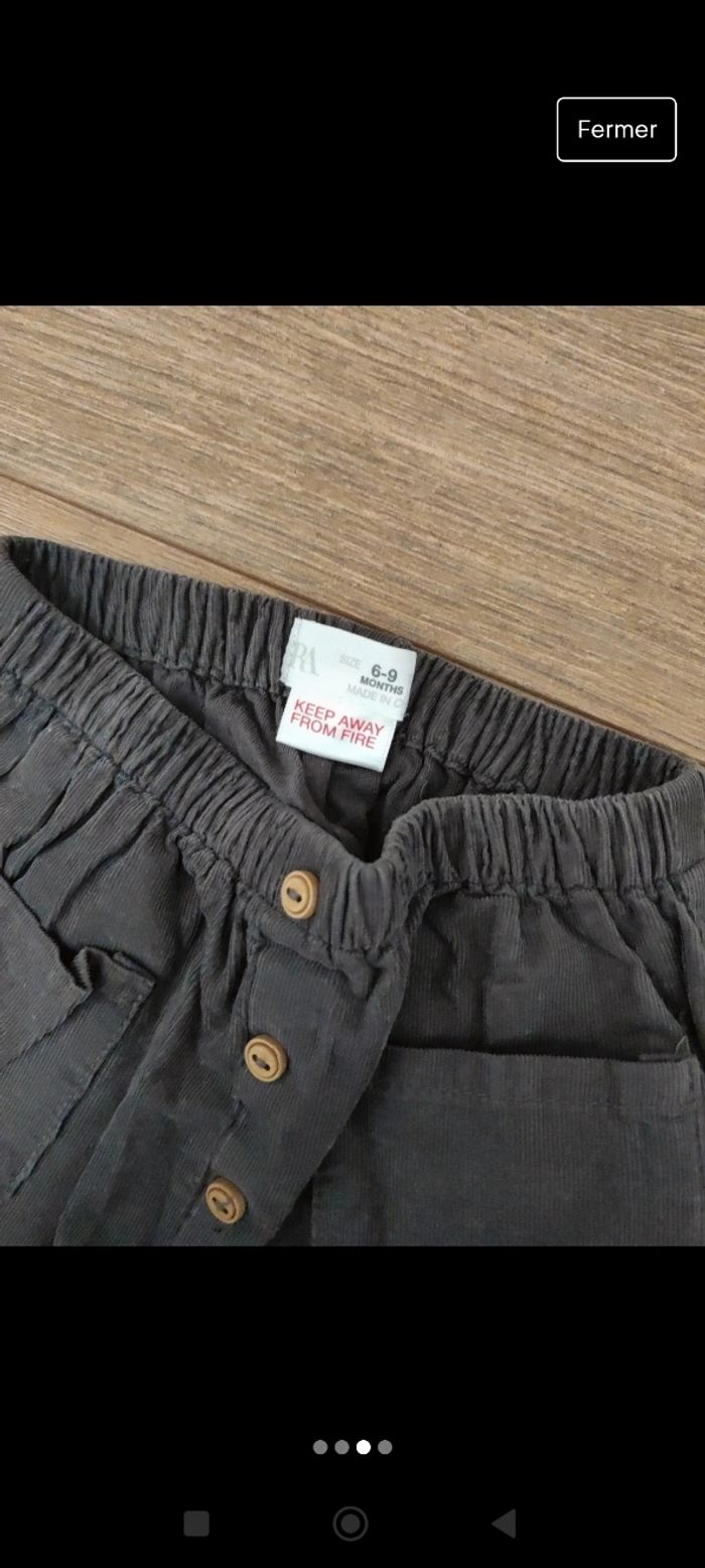 Pantalon Zara baby 6-9 mois - photo numéro 3