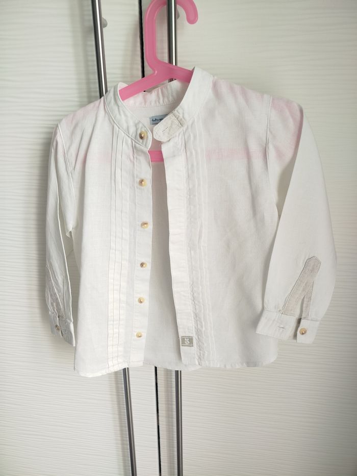 Chemise garçon blanche tutto Piccolo 4 ans