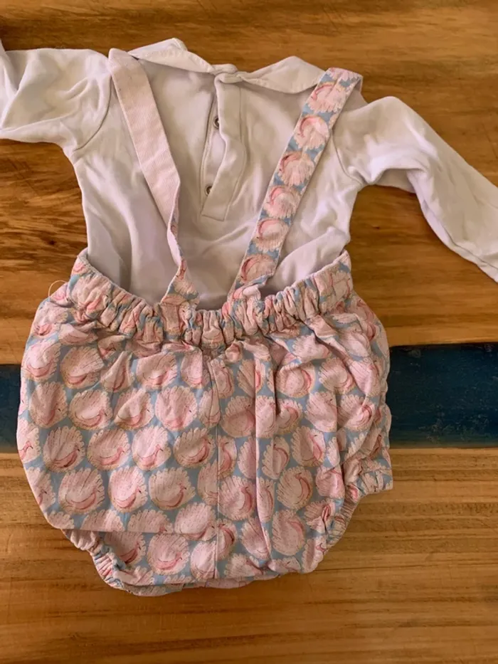 Ensemble bloomer réversible avec body jacadi taille 6 mois - photo numéro 5