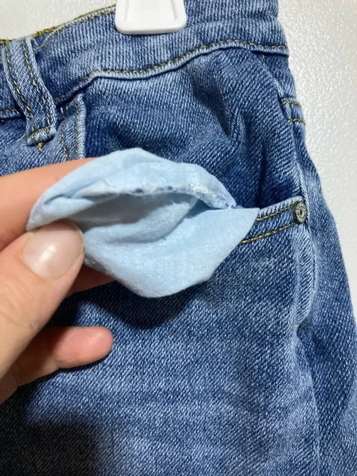 Short en jean taille haute effet usé – Taille S - photo numéro 7