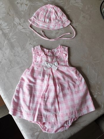 Ensemble Vichy rose Jacadi 6 mois