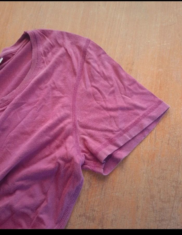Tee-shirt manche courte femme taille xl yessica violet coton - photo numéro 2