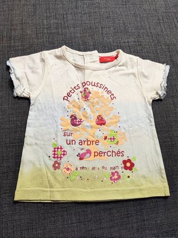 Tee shirt MC 12 mois  Neuf