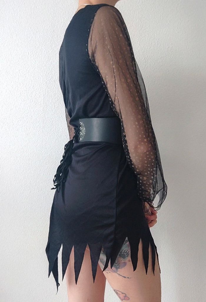Robe sorcière manche transparente étoile - 36/S à 40/L - photo numéro 4