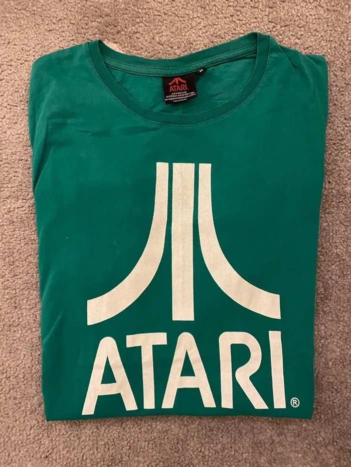 Vintage Tee Shirt Atari Vert Taille M/38