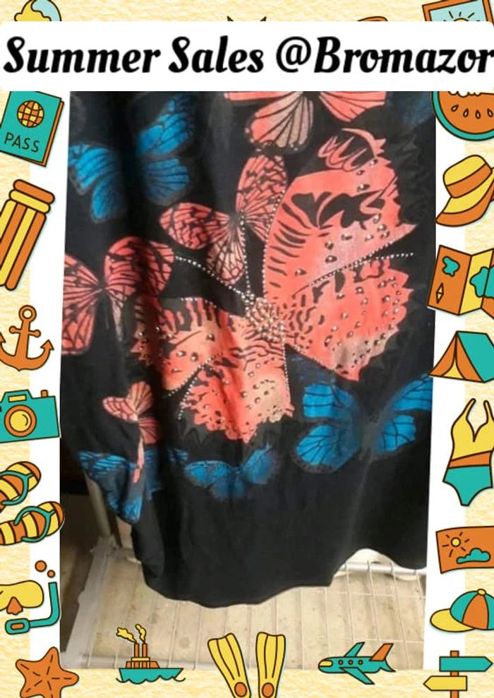 Blouse vintage motif papillon taille 42 - photo numéro 3