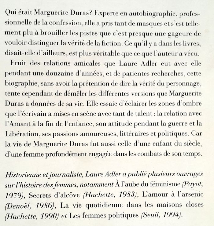Laure Adler - Marguerite Duras (biographie) - photo numéro 5