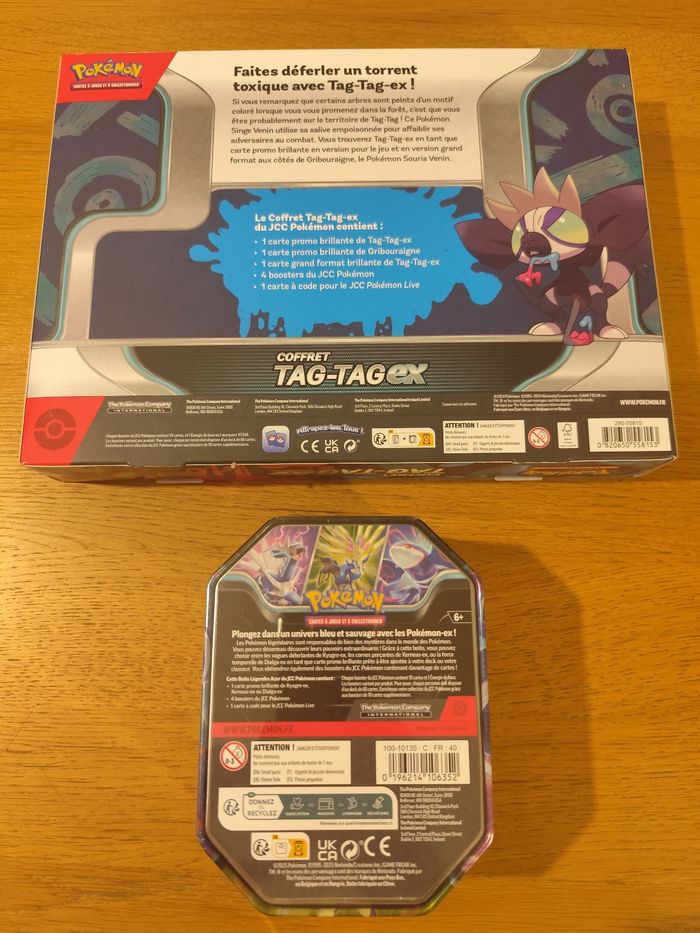 Lot coffrets cartes Pokémon Pokebox légendes azur Tag Tag ex - photo numéro 2