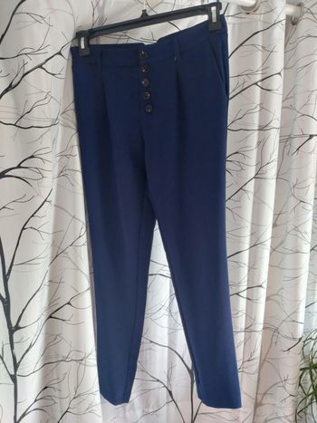 Joli pantalon chic bleu marine femme taille 36