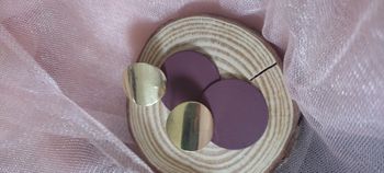 Boucle d'oreilles Adèle Rouge-Violet