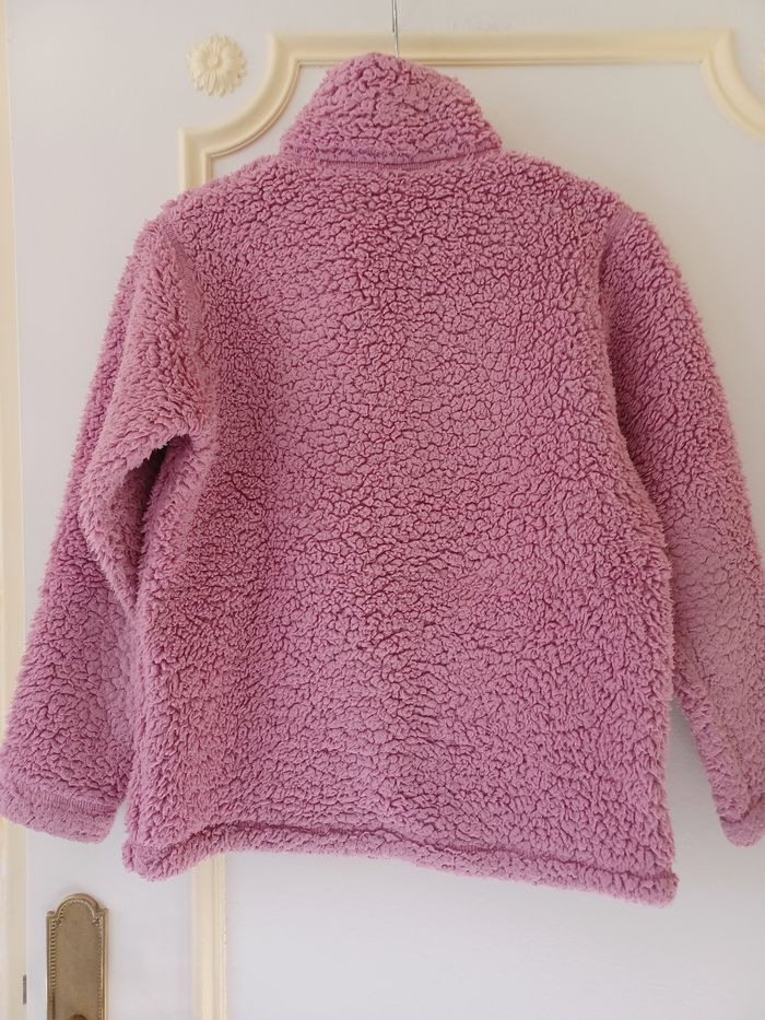 Pull col roulé fille Kiabi rayé violet et blanc 10 ans - photo numéro 5