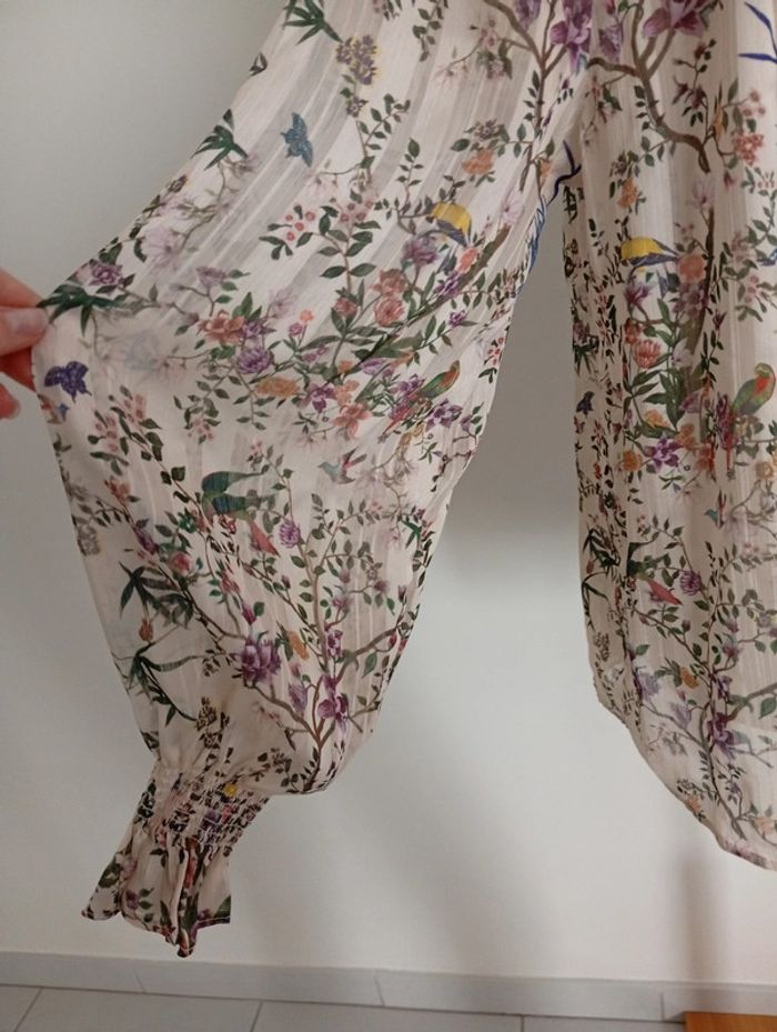 Blouse fluide crème transparente H&M taille unique - photo numéro 5