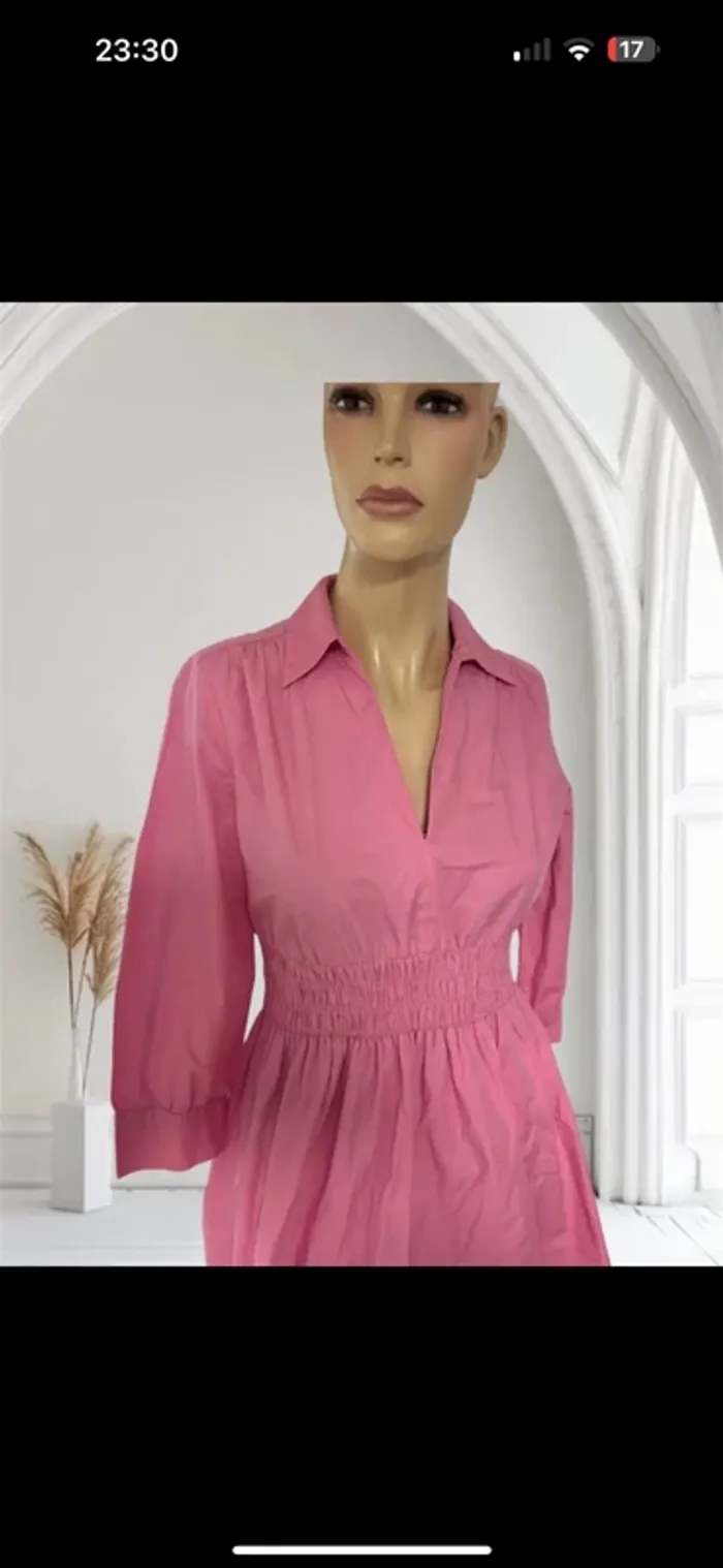 Magnifique robe rose manche 3/4 Zara neuve taille xs - photo numéro 3