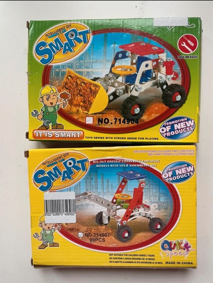 2 boîtes jeu de construction type mécano neuves