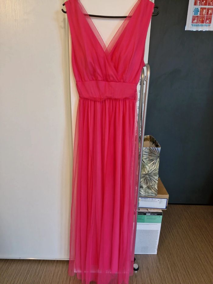 Robe en tulle rose
