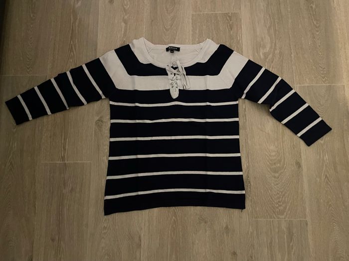 Pull rayon marin Morgan taille M en excellent état