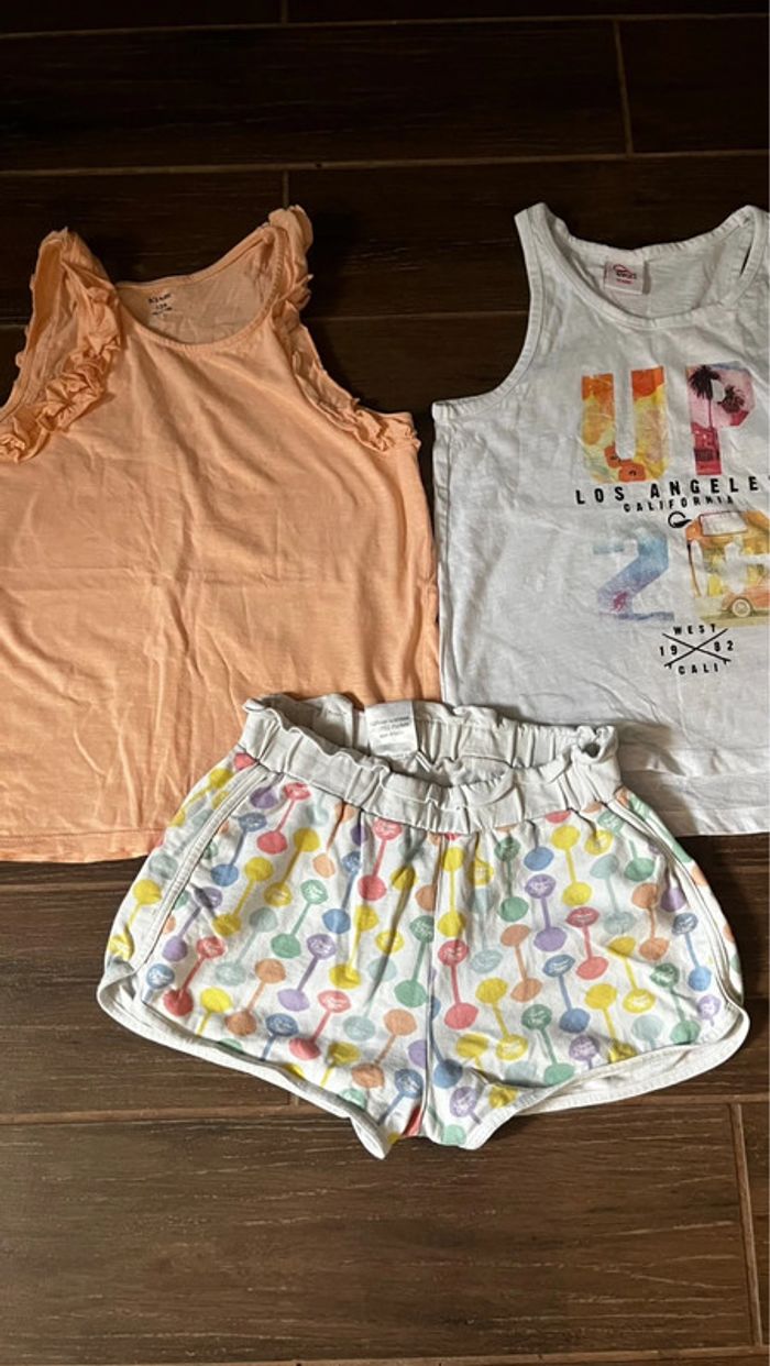 Ensemble short et débardeurs 12 ans filles - photo numéro 3