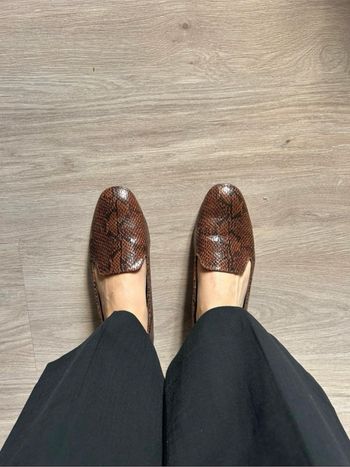 Mocassins marrons effet python