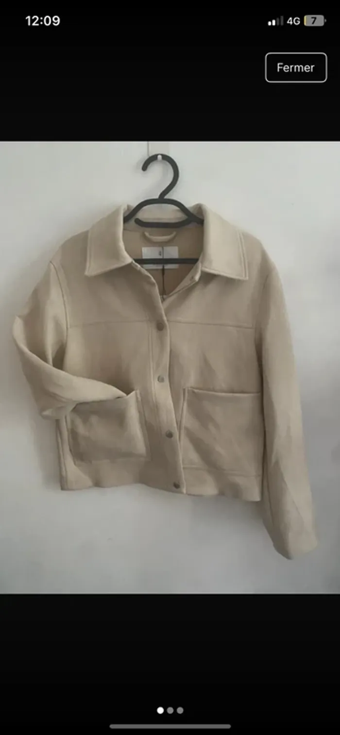 Veste beige crème douce et neuve