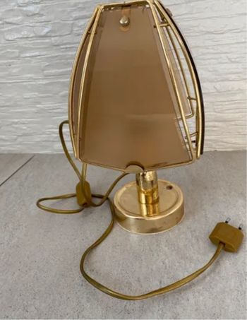 Lampe à poser en verre teinté