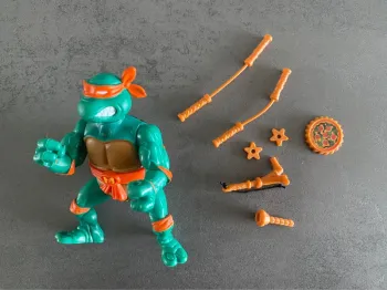 Figurine Michelangelo avec carapace coffre Tortues Ninja