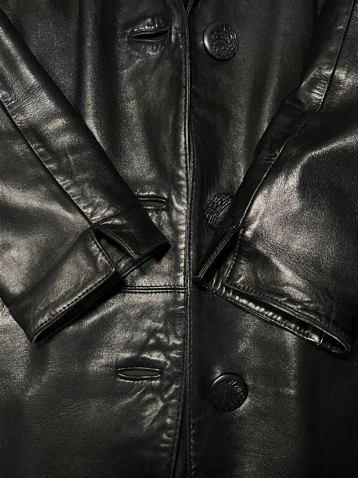 Blouson mi long 100% cuir vintage - photo numéro 5