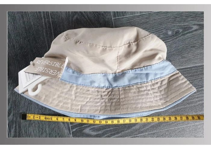 bob bébé réversible beige/bleu ciel 49cm - photo numéro 3