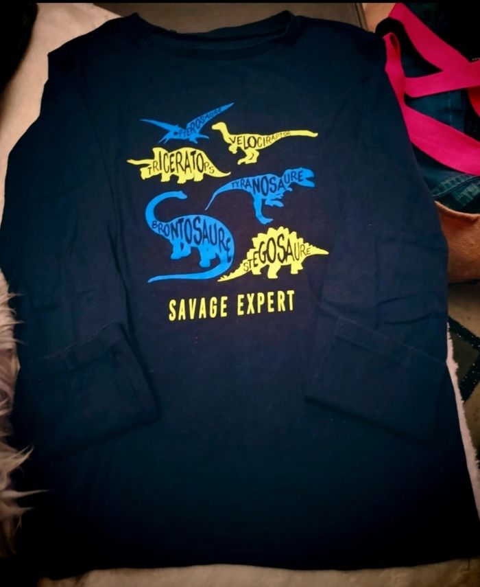 Haut manches longues dinausaures comme neuf - photo numéro 2