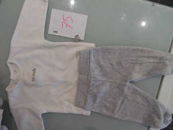ensemble 3 mois gris blanc