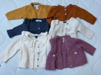 Lot gilet fille 3 mois