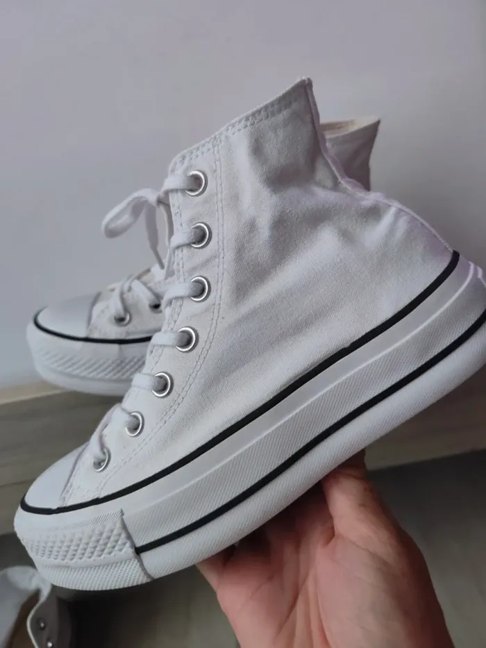 Converse plateforme blanche - photo numéro 2