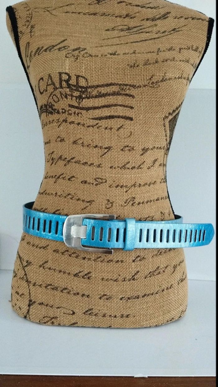 Ceinture deux nuances de bleu 85 cm