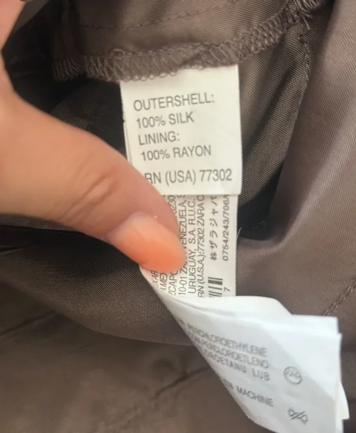 Robe ZARA 100% soie – Taille M – Marron chocolat - photo numéro 6