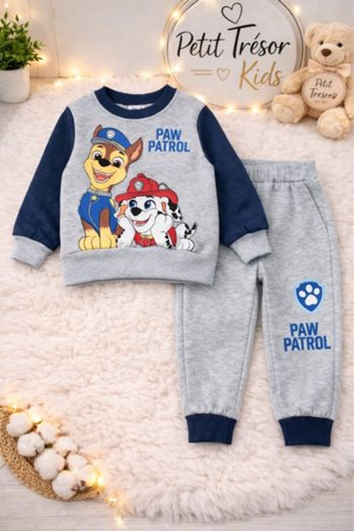 Ensemble Pat’ Patrouille garçon 3 ans sweat + jogging gris neuf avec étiquette - photo numéro 2