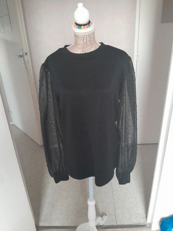 Pull manche transparente