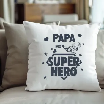 Housse de coussin – “Papa mon super héros”