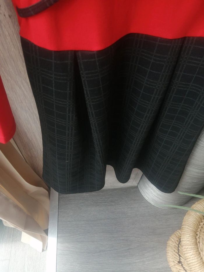 Robe manche longue rouge à carreaux 14A - photo numéro 4