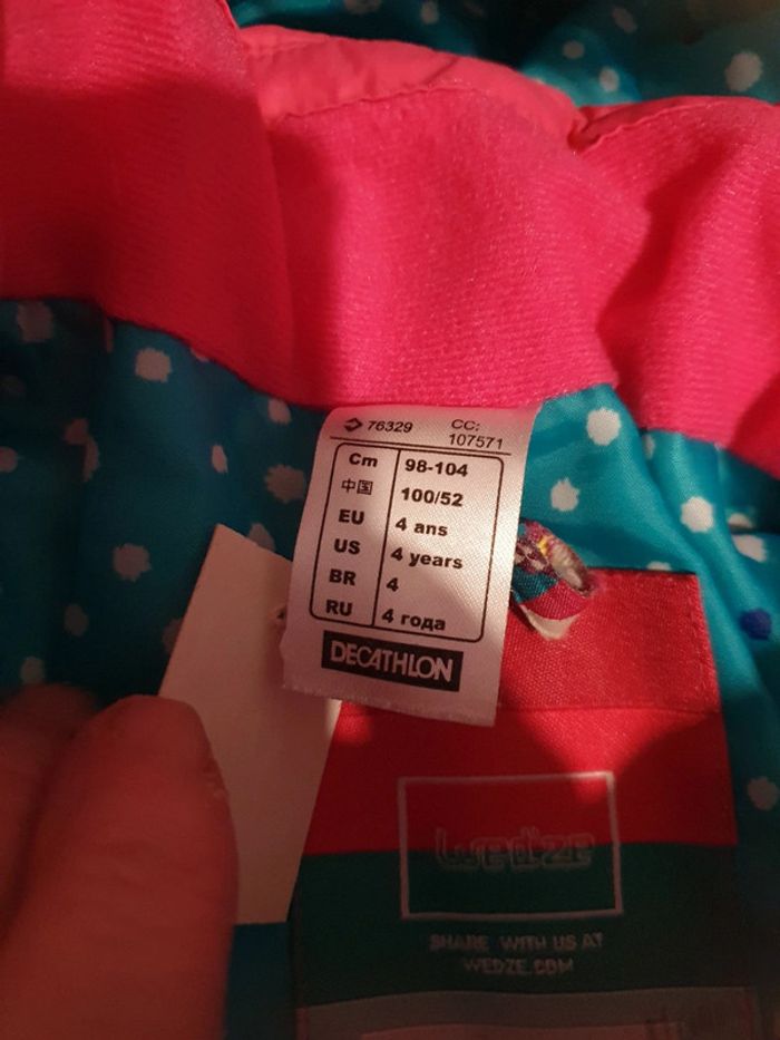 Anorak Doudoune fille 4 ans Wed'ze - photo numéro 5