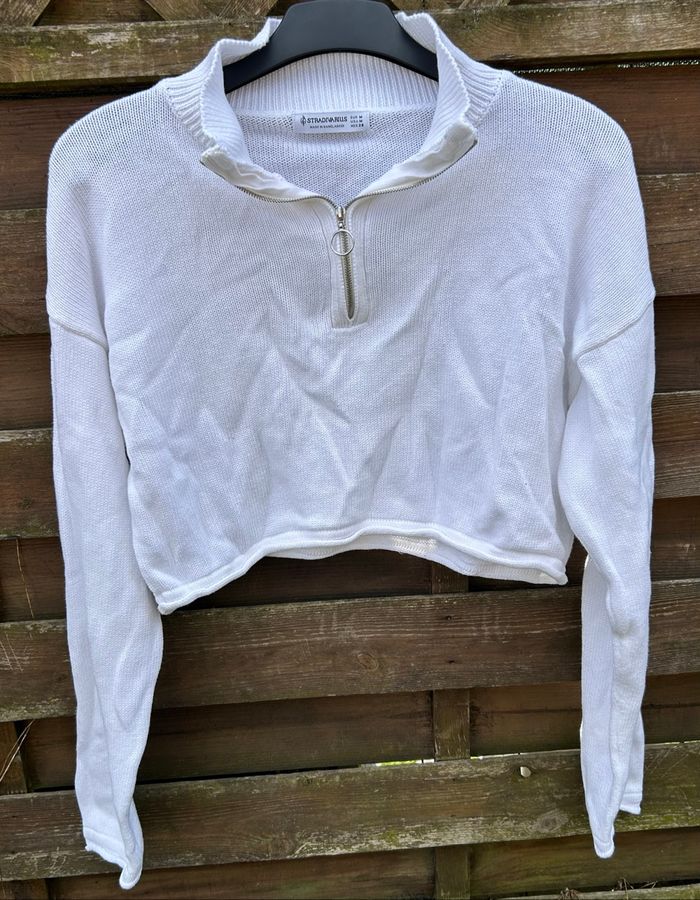 Pull court blanc - photo numéro 2