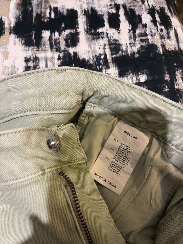 Jean vert clair See See T.38/40 taille haute et slim - photo numéro 5