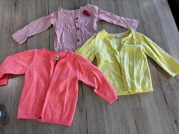 Lot de gilet coloré 12 mois bébé fille
