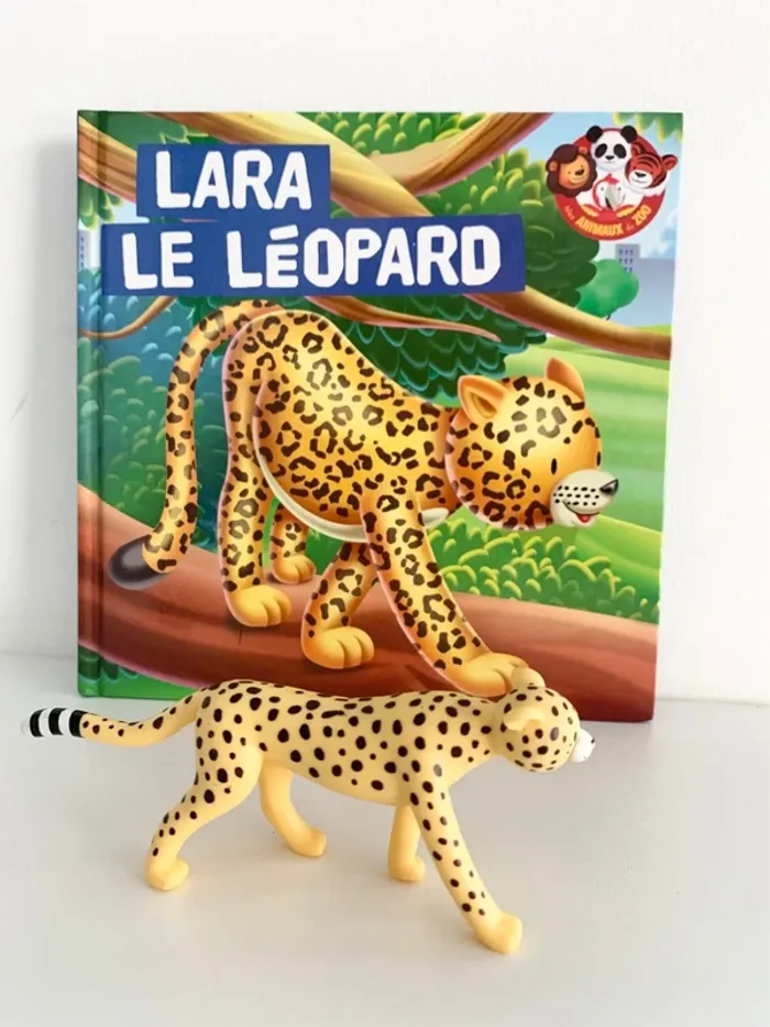 Lara le léopard - 📚 livre avec figurine. altaya De agostini. collection “Mes animaux du zoo”