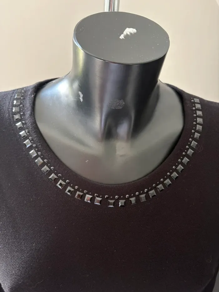 Robe noire détails en strass Gérard Darel 42 - photo numéro 4