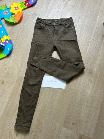 Jean taille haute vert taille 40