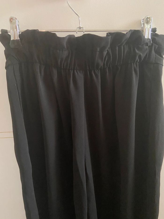 Pantalon léger d’été noir Zara jambes larges court - photo numéro 5