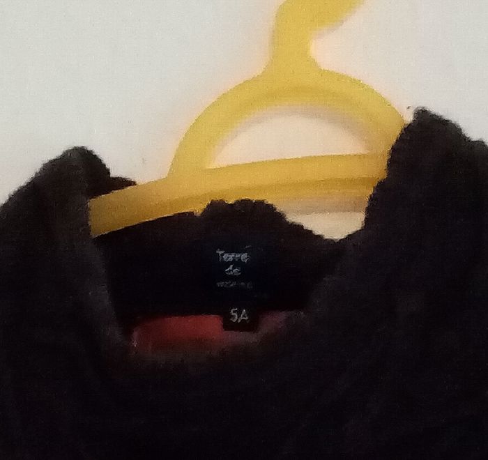 5 ans terre de marins robe en laine marron brodé fleurs orange /excellent état - photo numéro 5