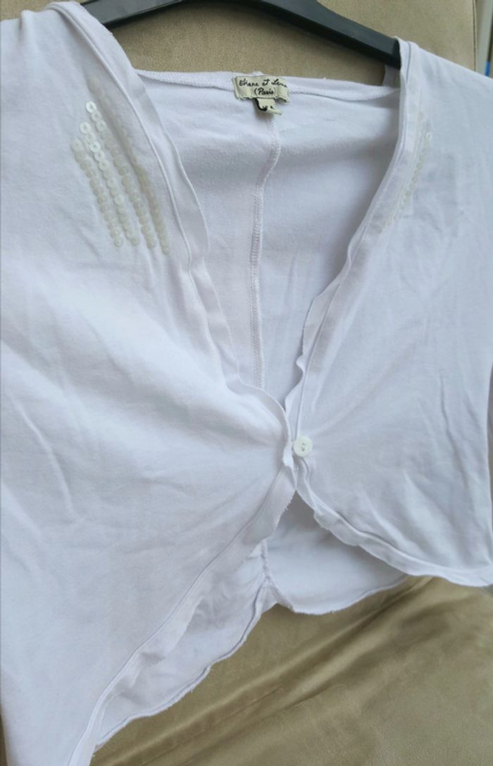 Gilet léger blanc Eliane et Léna 12 ans - photo numéro 2